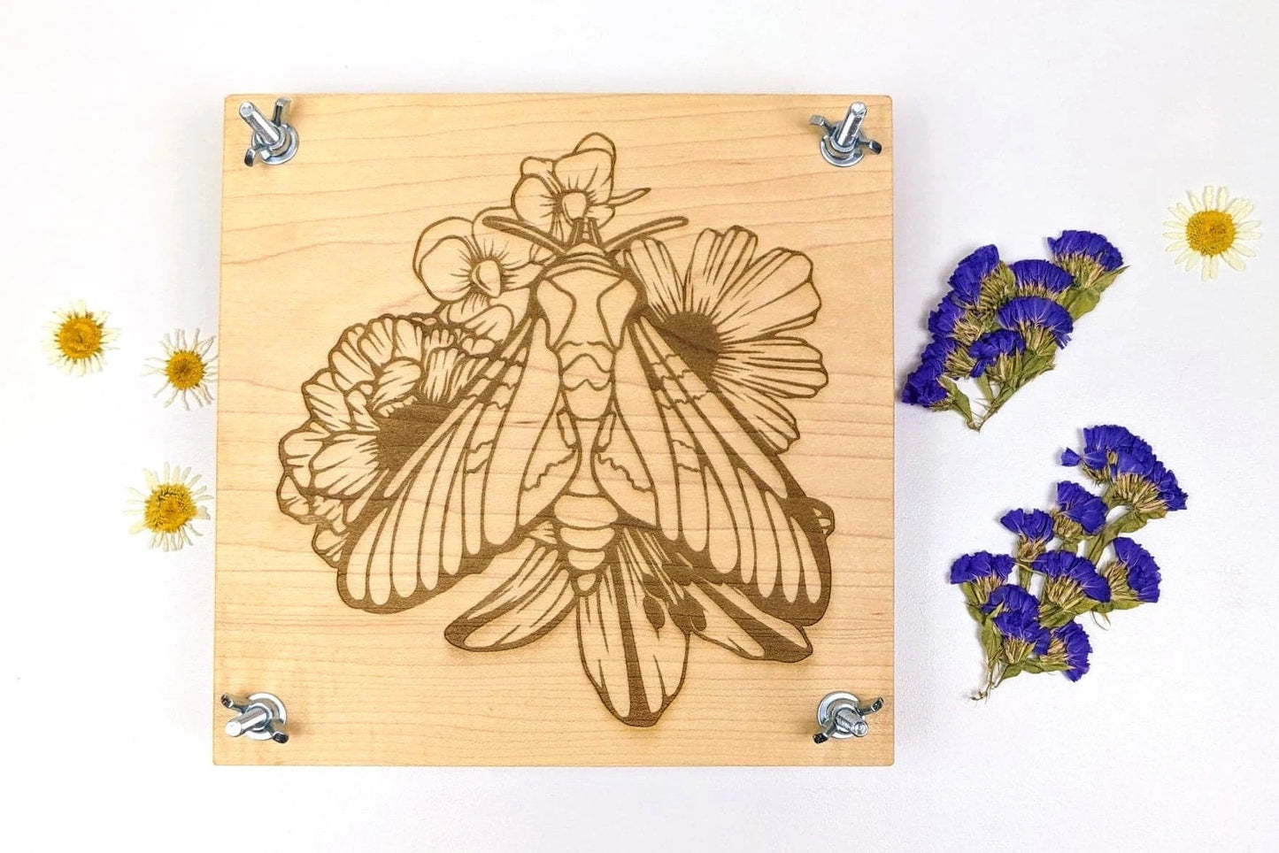 Wholesale - Custom Engraved 7"x7" Flower Presses