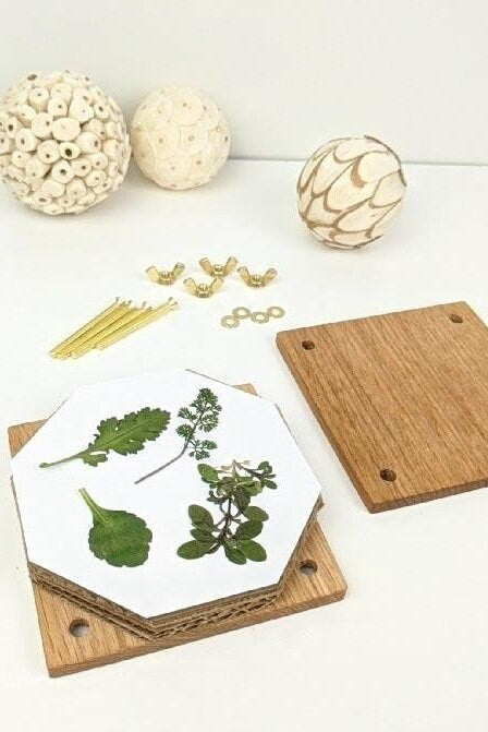 Custom Mini Flower Press | Portable Pocket Press | Personalized Flower Pressing Kit | Flower Themed Gift | Unique Gift For Summer Birthday