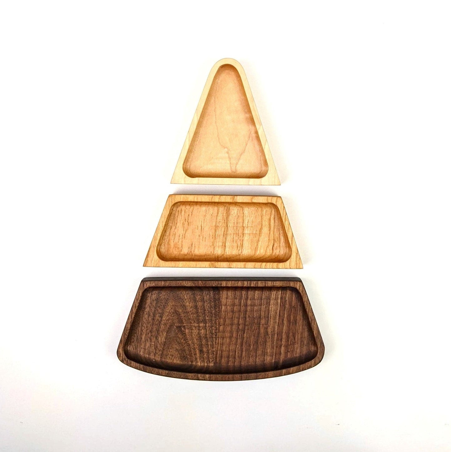 Candy Corn Wooden Candy Dish: 3-Piece Halloween Treat Tray
