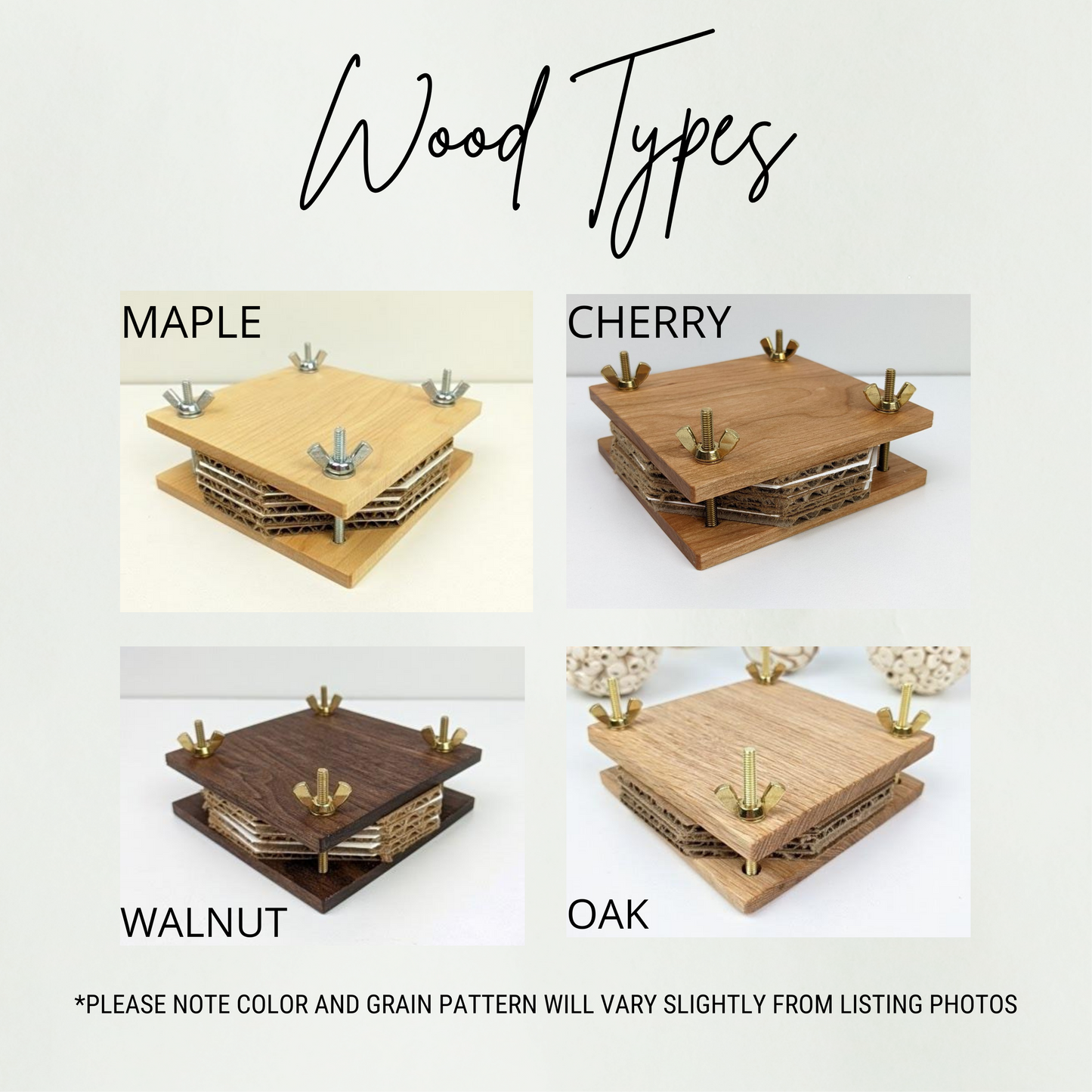 Custom Mini Hardwood Flower Press