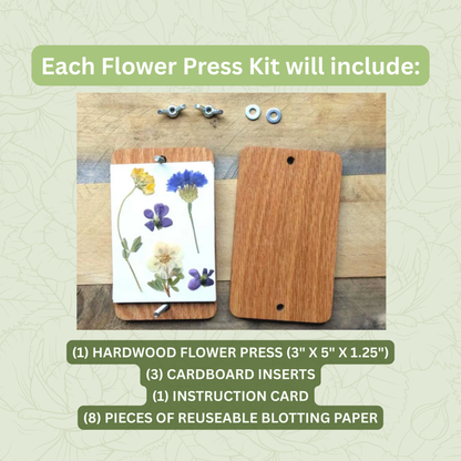 Wholesale Pocket Flower Press With Assorted Hand-Drawn Nature Designs | 3"x5"