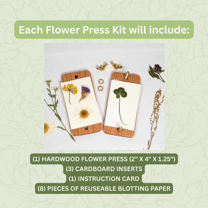 Wholesale Pocket Flower Press With Bee Design | 2"x4" Minimum $100.00