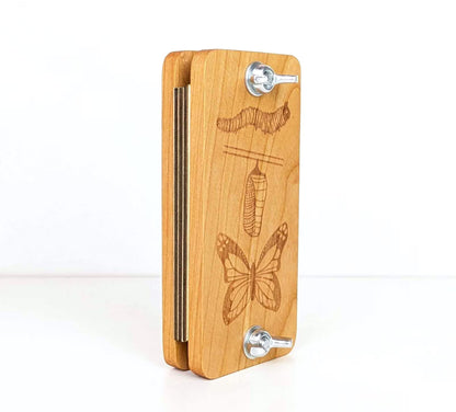 Hardwood Pocket Flower Press With Metamorphosis Design | 2" x 4"