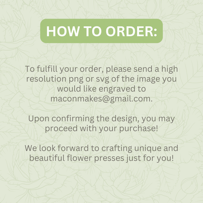 Wholesale Pocket Flower Press Customized With Your Logo Or Design | 2"x4"