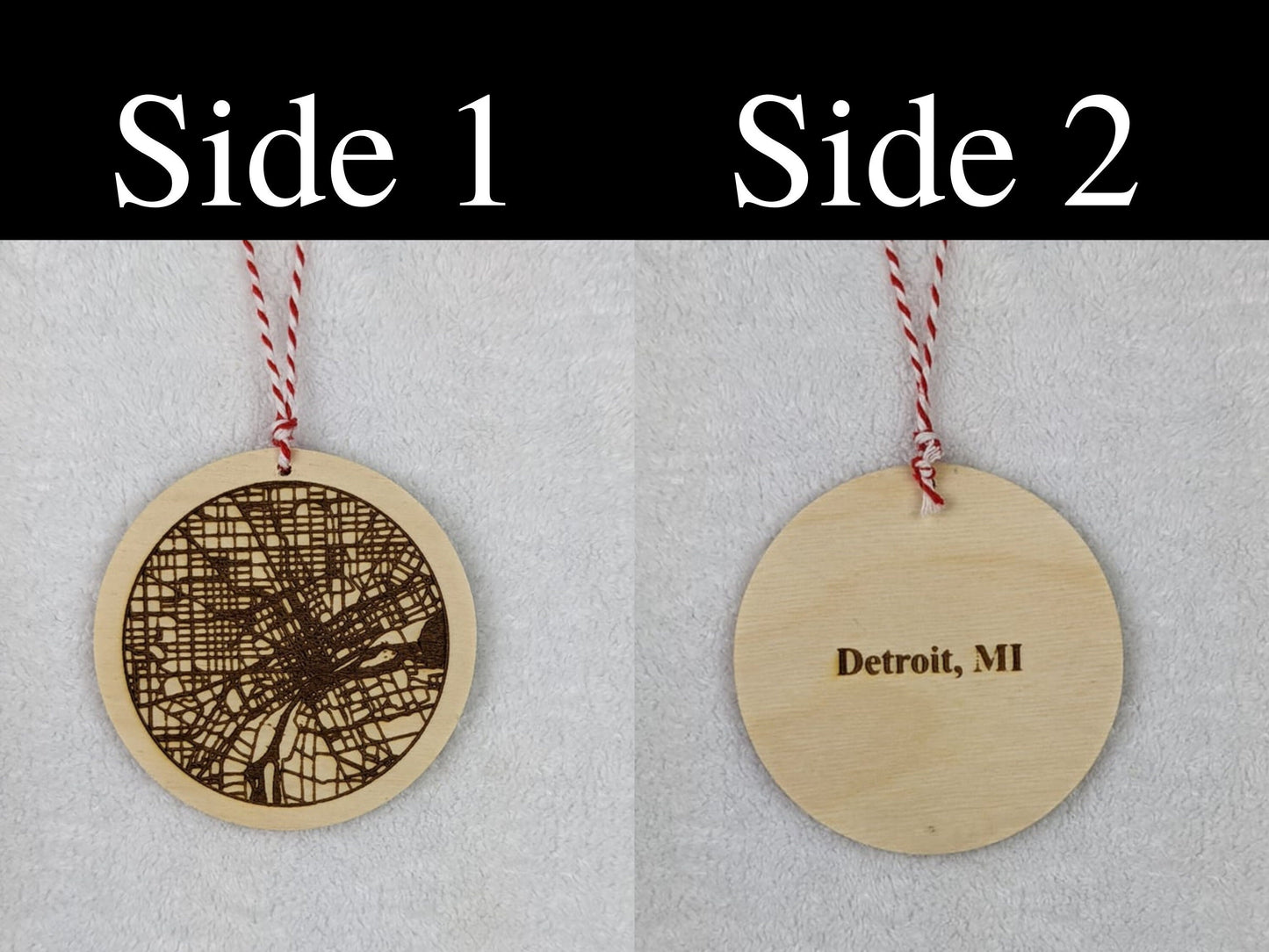 Michigan Town Map Ornament | Gift For Michigander