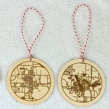 Michigan Town Map Ornament | Gift For Michigander