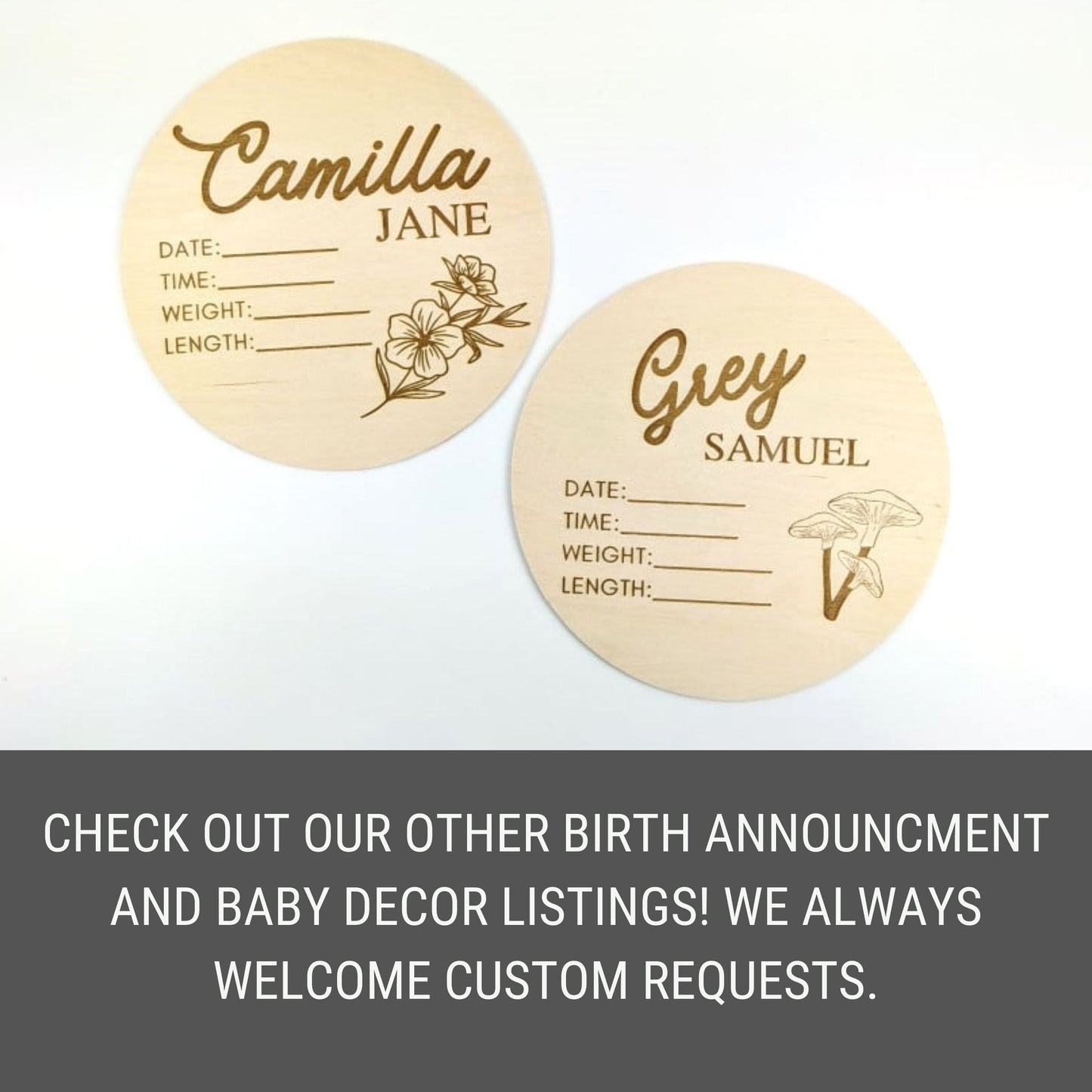 Mushroom Birth Announcement Sign | Baby Birth Stats | Newborn Sign For Hospital | Gender Neutral Baby Shower Gift | Newborn Photo Sign