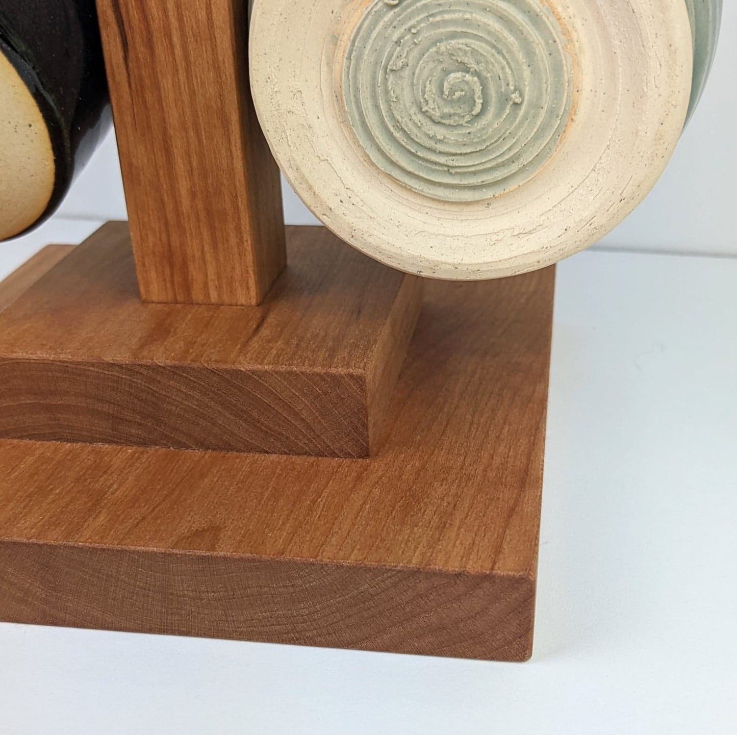 Hardwood Coffee Mug Tree | 4 Hook Coffee Mug Hanger | Coffee Bar Mug Display | Kitchen Organization