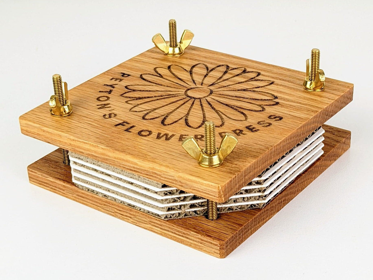Custom Mini Flower Press | Portable Pocket Press | Personalized Flower Pressing Kit | Flower Themed Gift | Unique Gift For Summer Birthday