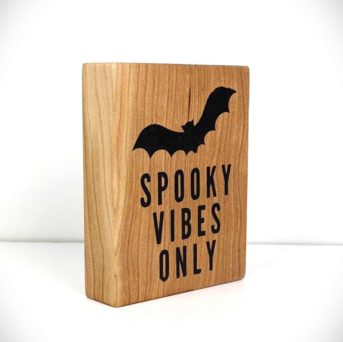 Halloween Decor | Spooky Vibes Mini Wood Sign | Indoor Halloween Decor