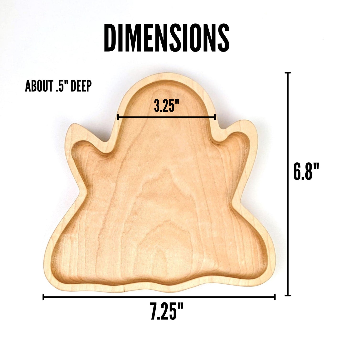 Halloween Decorations Indoor | Wooden Ghost Candy Dish For Halloween Coffee Bar | Fall Coffee Table Decor