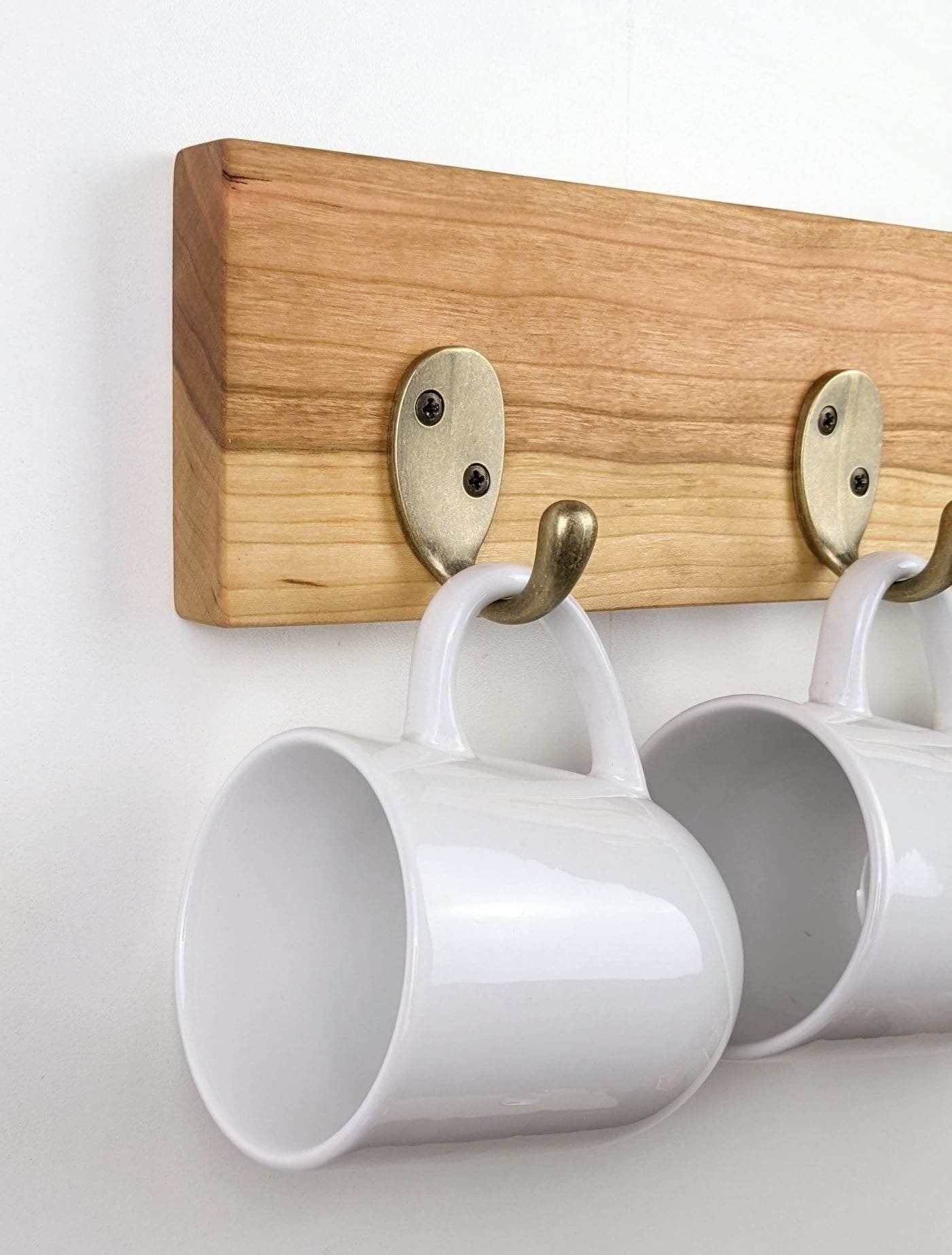 Coffee Mug Rack | 3 Hook Wall Mounted Coffee Cup Hanger For Kitchen Or Coffee Bar