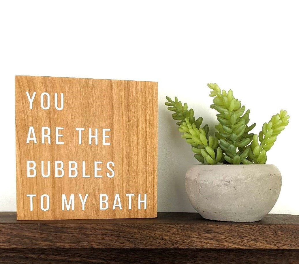 Bathroom Decor For Shelf | Boho Bathroom Decor | Small Bathroom Sign | Neutral Home Decor