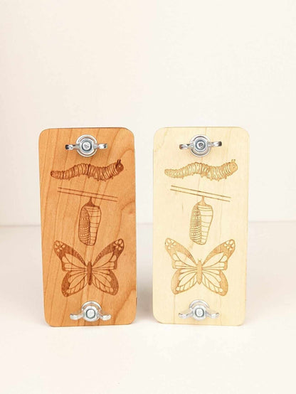 Hardwood Pocket Flower Press With Metamorphosis Design | 2" x 4"