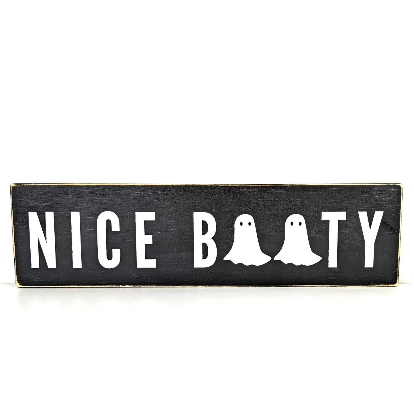 Funny Halloween Bathroom Decor | Nice Booty Sign For Back Of Toilet| Indoor Halloween Decor