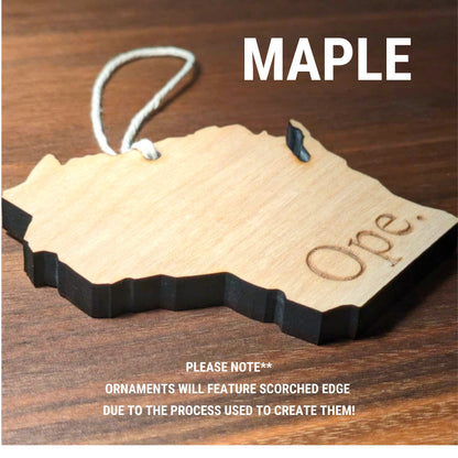 Funny Midwest State Ornament - Ope