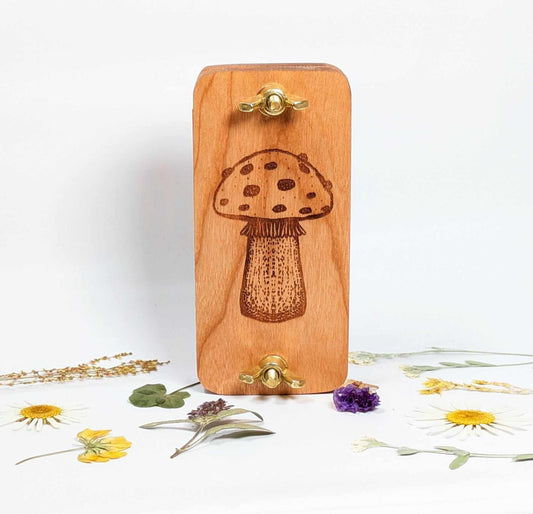 Mini Flower Press | Small Portable Pocket Press | Gift For Plant Lover | Clover Press | Flower Press Gift | Mushroom Gift | 2" x 4"