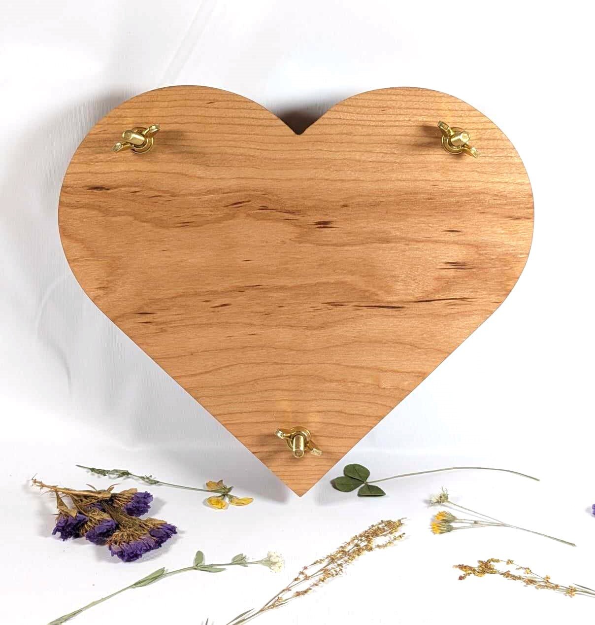 Heart Shaped Flower Press | Hardwood Flower Press | Flower Press Kit | Summer Wedding Gift | Preserving Flowers From Wedding Day