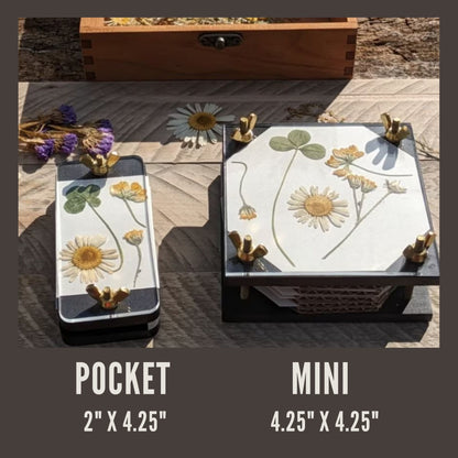 Black Mini Flower Press With Acrylic Display | (2x4)(4x4)