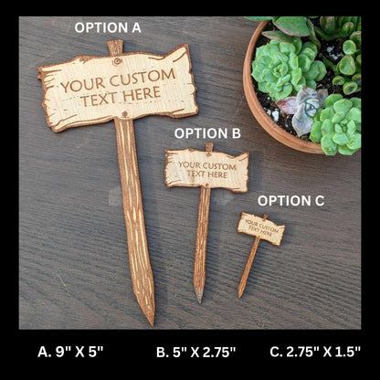 Gift For Plant Lover | Custom Sign For House Plant | Small Garden Signs