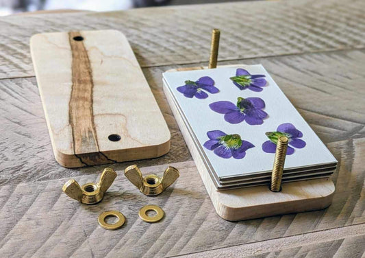 Mini Flower Press | Small Portable Pocket Press | Gift For Plant Lover | Clover Press | Flower Press Christmas Gift | Ambrosia |  2" x 4"