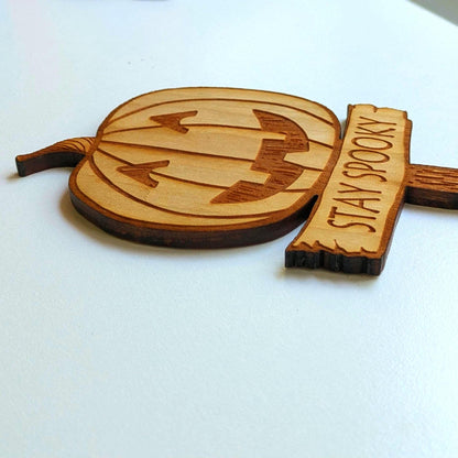 Stay Spooky Wooden Plant Sign: Halloween Decor