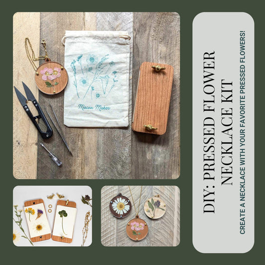 DIY Pressed Flower Jewelry Kit | Pressed Flower Necklace | Cottage Core Floral Necklace | Christmas Gift For Gardener | Pocket Flower Press