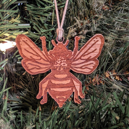 Wooden Bee Ornament | Insect Ornament | Gift For Nature Lover