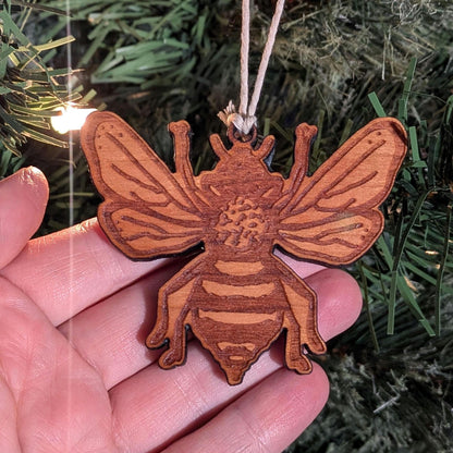 Wooden Bee Ornament | Insect Ornament | Gift For Nature Lover
