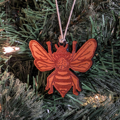 Wooden Bee Ornament | Insect Ornament | Gift For Nature Lover