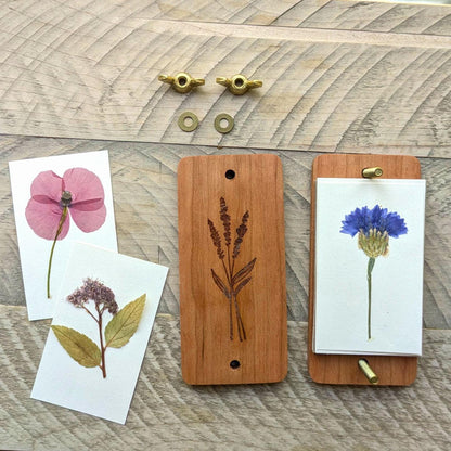 Mini Flower Press | Small Portable Pocket Press | Gift For Plant Lover | Clover Press | Flower Press Gift | Lavender Gift | 2" x 4"