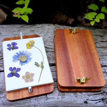 Flower Press | Mini Flower Press For Travel | Gift For Traveler | Flower And Foliage Press | Christmas Gift For Nature Lover | 3"x5"