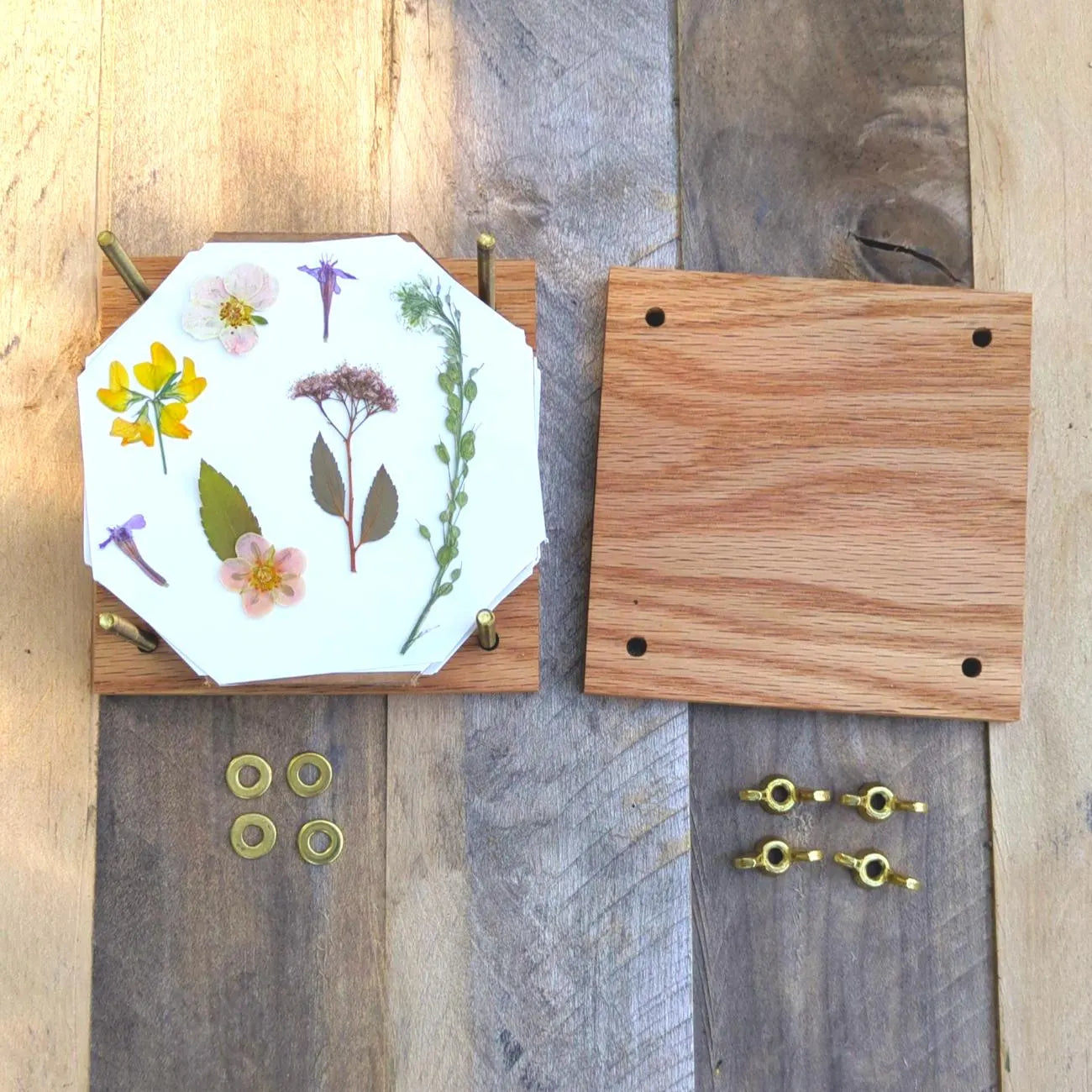Mini Hardwood Flower Pressing Kit | 4x4