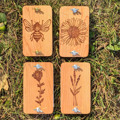 Mini Flower Press | Gift For Traveler | Sunflower Gift | Nature Lover Gift | Summer Birthday Gift | Lavender Gift | Bee Gift | 3"x5"