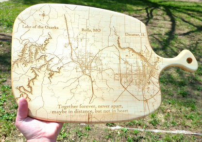 Custom Map Charcuterie Board | Personalized Cheese Board | Housewarming Gift | Realtor Closing Gift