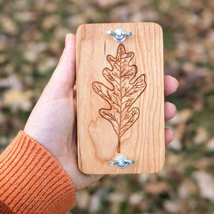 Pocket Flower Press With Oak Or Maple Leaf Design | 3"x5"