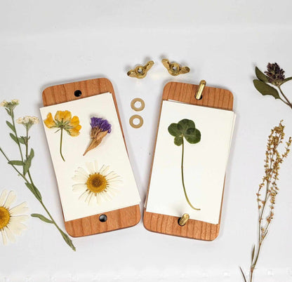 Hardwood Pocket Flower Press With Metamorphosis Design | 2" x 4"