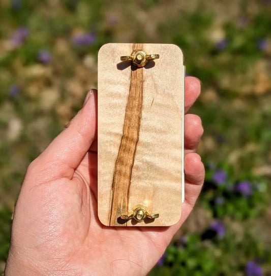 Mini Flower Press | Small Portable Pocket Press | Gift For Plant Lover | Clover Press | Flower Press Christmas Gift | Ambrosia |  2" x 4"