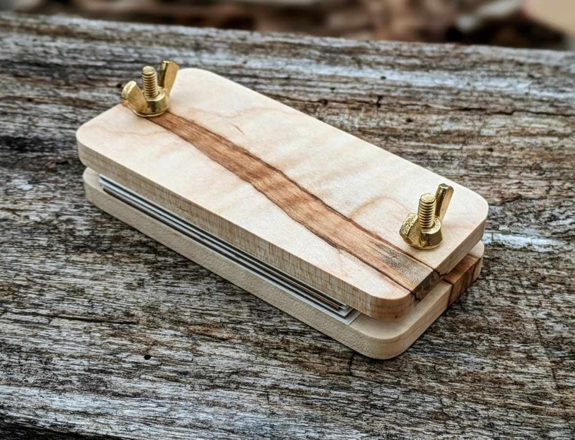 Mini Flower Press | Small Portable Pocket Press | Gift For Plant Lover | Clover Press | Flower Press Christmas Gift | Ambrosia |  2" x 4"