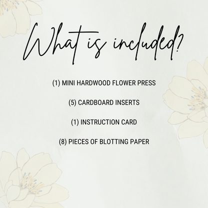 Mini Hardwood Flower Pressing Kit-Exotic African Padauk